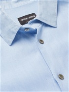 GIORGIO ARMANI - Linen Shirt - Blue