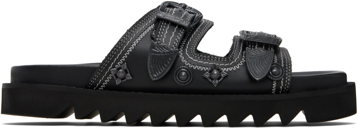 Photo: Toga Virilis Black Leather Sandals