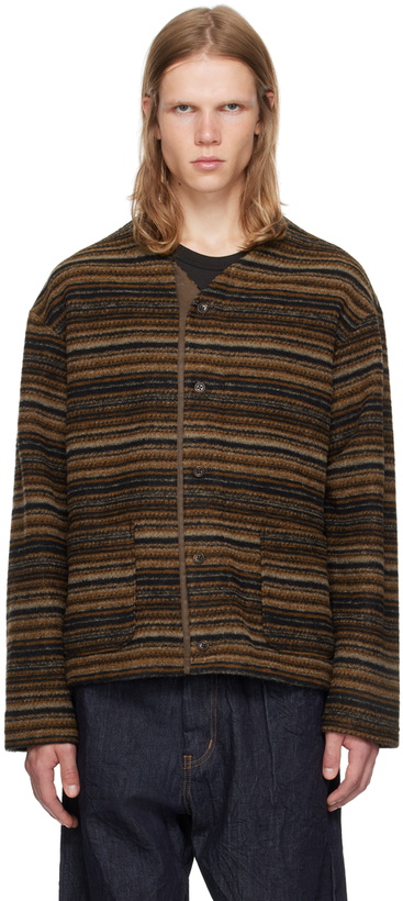 Photo: Engineered Garments Brown Fair Isle Cardigan