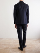 Lardini - Double-Breasted Pintriped Wool Suit Jacket - Blue
