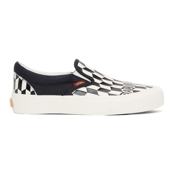 Photo: Vans Black and White Baractua Edition Classic Slip-On Sneakers