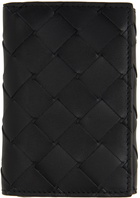 Bottega Veneta Black Tiny Trifold Zip Wallet