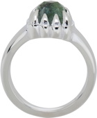 Stolen Girlfriends Club Silver & Green Baby Claw Ring
