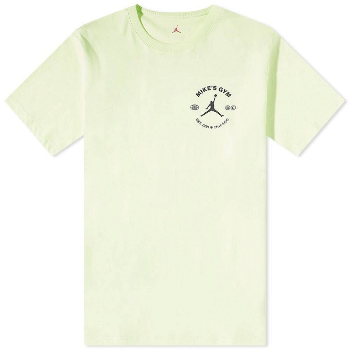 Photo: Air Jordan Men's Breakfast T-Shirt in Liquid Lime/White/Hyper Royal