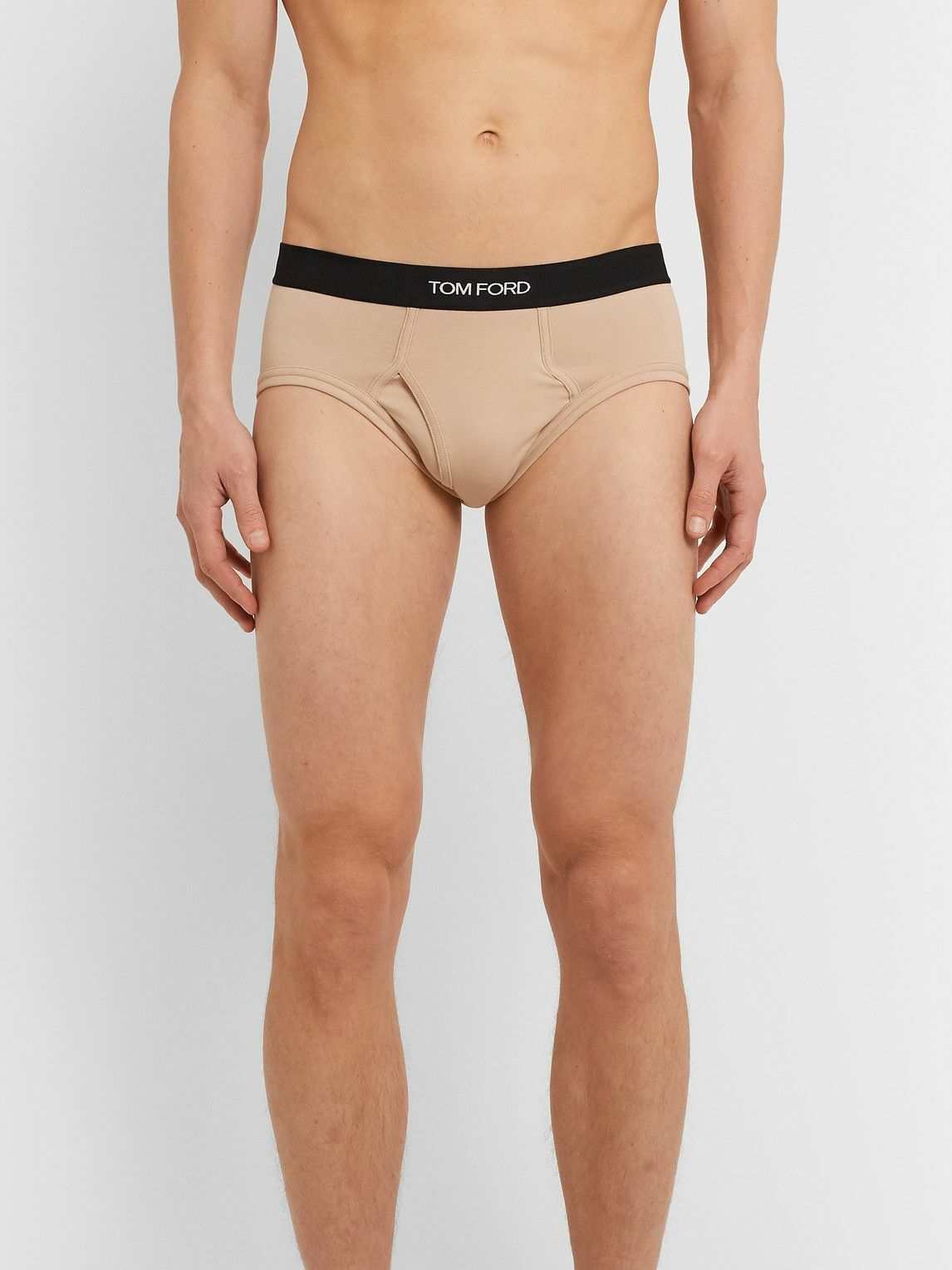 TOM FORD - Stretch-Cotton Briefs - Neutrals TOM FORD