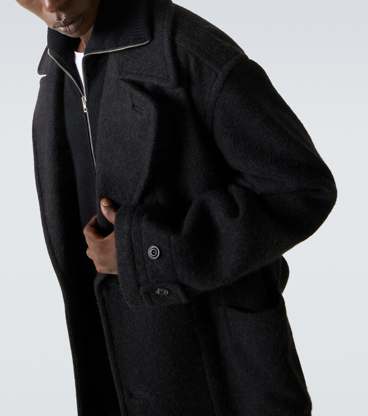 Lemaire Belted alpaca and wool overcoat
