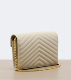 Saint Laurent Cassandre matelassé leather wallet on chain