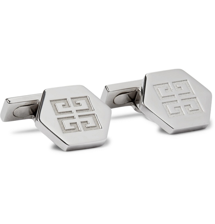 Photo: Givenchy - Logo-Detailed Gold-Tone Cufflinks - Silver