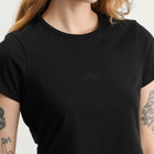 Dime Women's Cursive Baby T-Shirt in Black