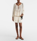Poupette St Barth Farrah tiered miniskirt