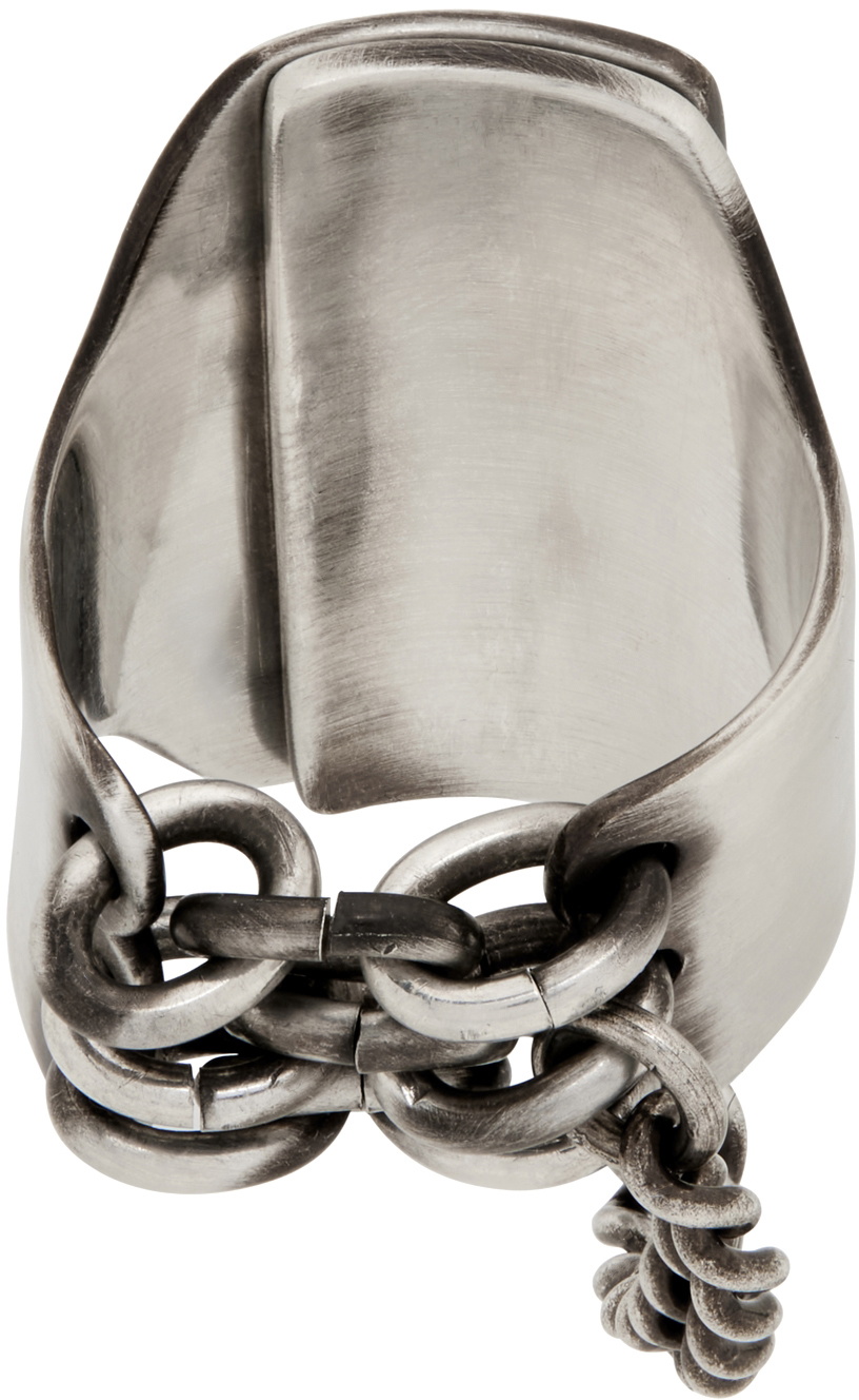 Ann Demeulemeester Silver Locking Martine Ring Ann Demeulemeester