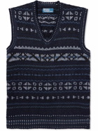 Polo Ralph Lauren - Fair Isle Cotton, Linen and Cashmere-Blend Sweater Vest - Blue