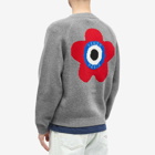 Kenzo Paris Men's Kenzo Target Cardigan in Pearl Grey