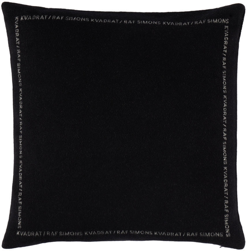 Kvadrat/Raf Simons Black Double Face Wool Cushion