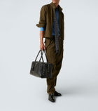 Tom Ford Logo leather duffel bag