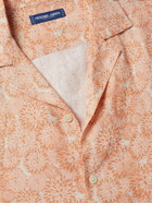 Frescobol Carioca - Roberto Camp-Collar Printed Linen Shirt - Orange