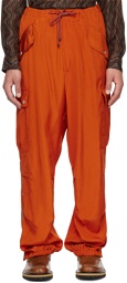 Dries Van Noten Orange Drawstring Cargo Pants