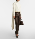 Magda Butrym Draped scarf-detail cotton sweatshirt