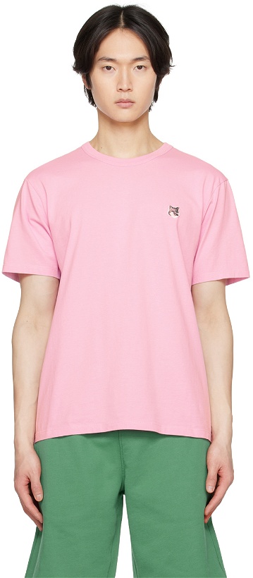 Photo: Maison Kitsuné Pink Fox Head T-Shirt