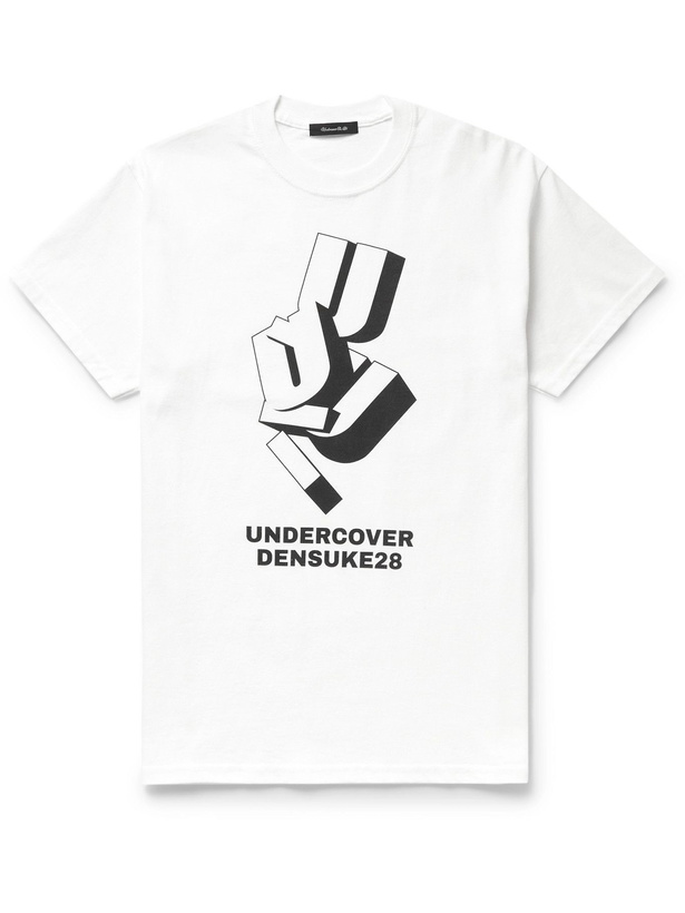 Photo: UNDERCOVER MADSTORE - Densuke28 Printed Cotton-Jersey T-Shirt - White