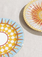 La DoubleJ - Set of Four Gold-Plated Painted Porcelain Dessert Plates