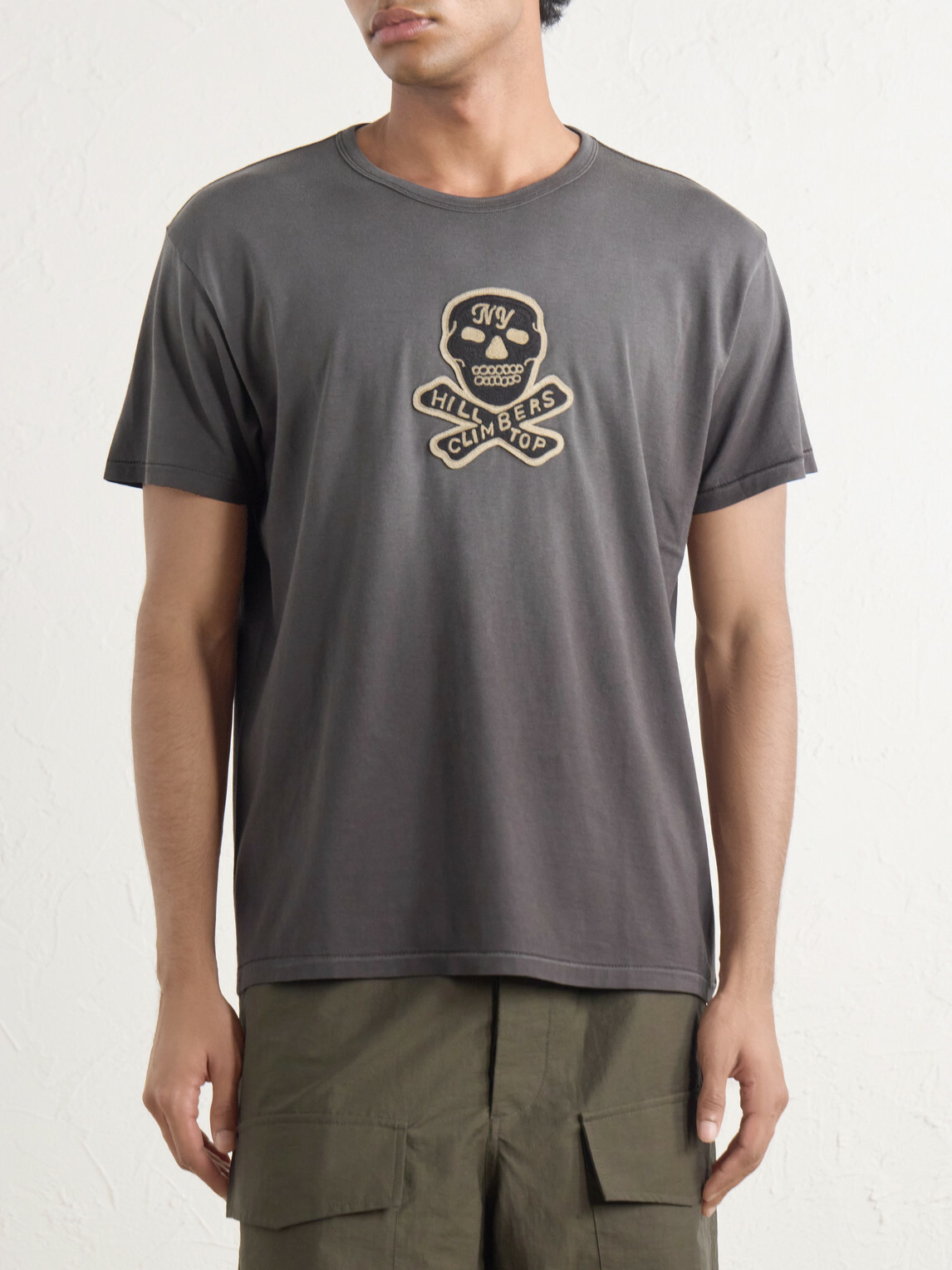 RRL - Appliquéd Cotton-Jersey T-Shirt - Black