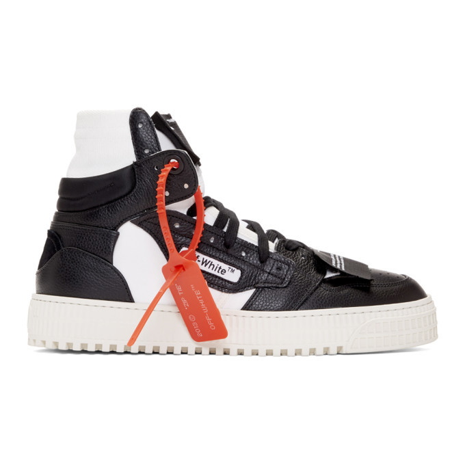 Photo: Off-White Black and White Off Court High-Top Sneakers