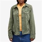 JW Anderson Women's Twisted Denim Jacket in Green