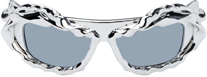 Photo: Ottolinger SSENSE Exclusive Silver Twisted Sunglasses