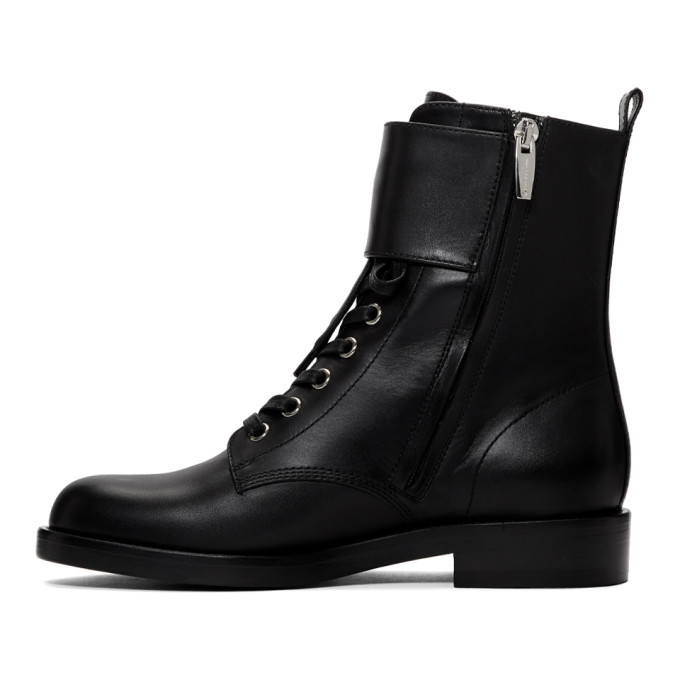 Gianvito Rossi Black Lagarde Military Boots Gianvito Rossi