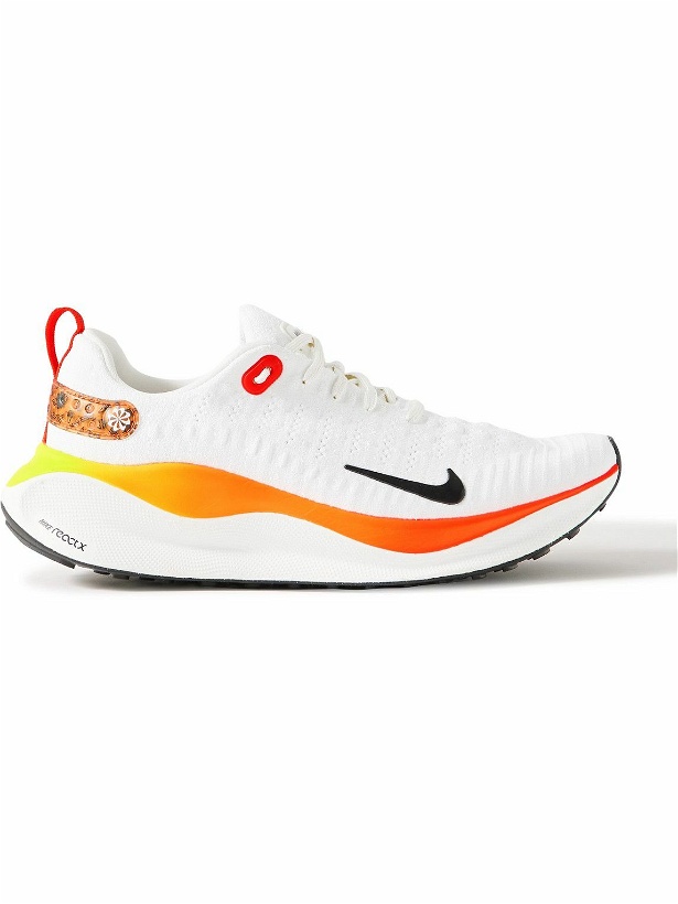 Photo: Nike Running - ReactX Infinity Run 4 Flyknit Sneakers - White