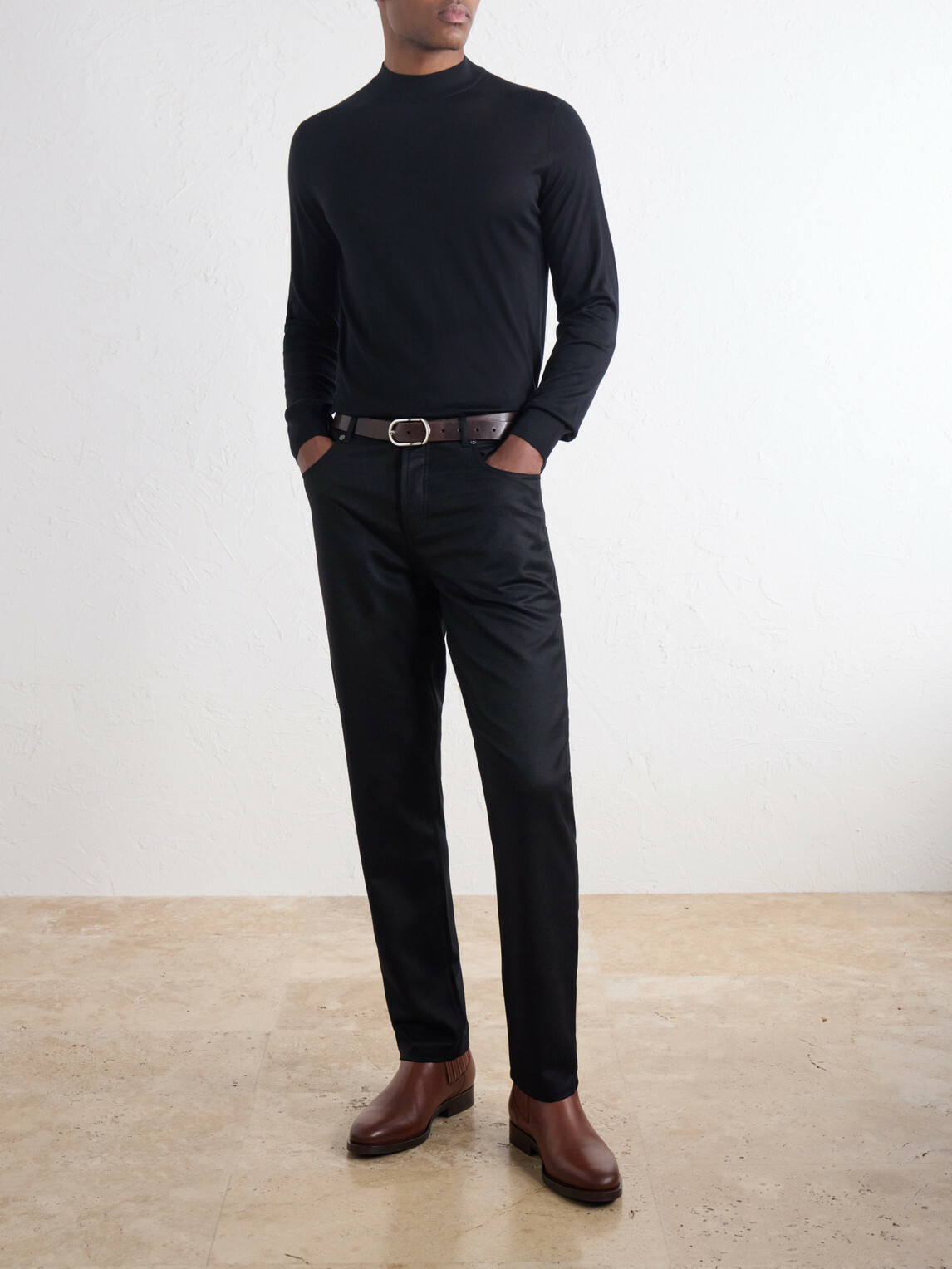 Brunello Cucinelli - Silk and Cotton-Blend Rollneck Sweater - Black