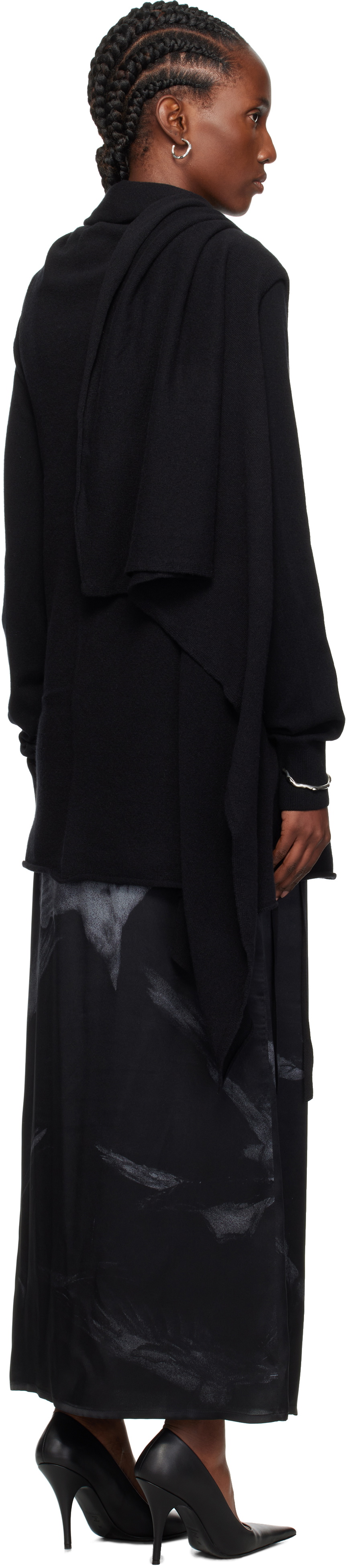 Ann Demeulemeester Black Nadine 3 Holes Turtleneck
