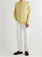 Agnona - Silk and Cotton-Blend Sweater - Yellow