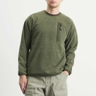 Manastash Men's Grid Fleece Crew Sweat in Olive