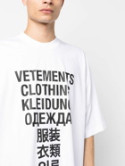 VETEMENTS - Translation Print Cotton T-shirt