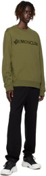 Moncler Khaki Garment-Washed Sweatshirt