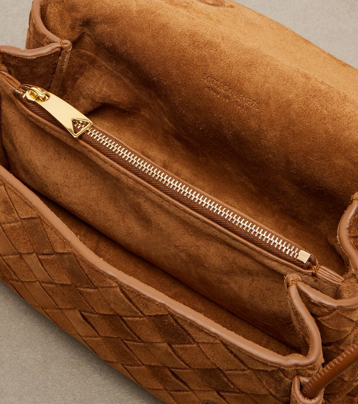 Bottega Veneta Notturno Intrecciato Small suede crossbody bag