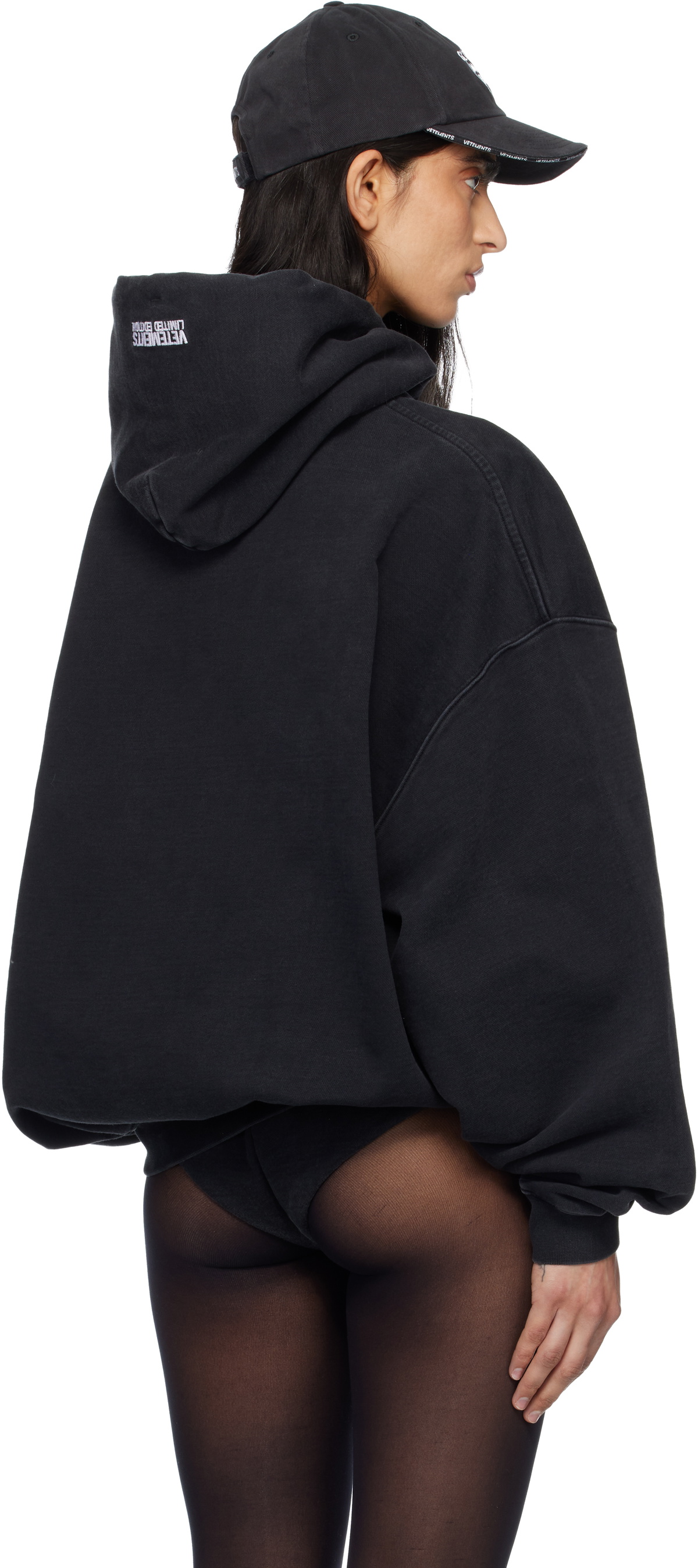 VETEMENTS Black Iconic Logo Hoodie