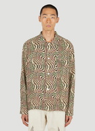 Graphic Motif Shirt in Beige