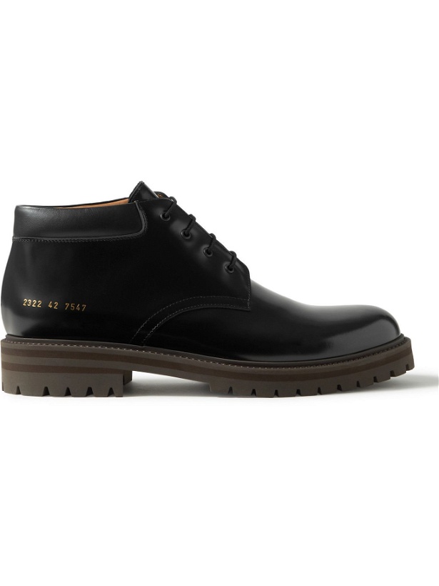 Photo: Common Projects - Combat Derby Leather Boots - Black