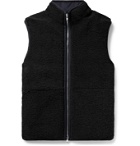 Theory - Reversible Wool-Blend Fleece and Shell Down Gilet - Black
