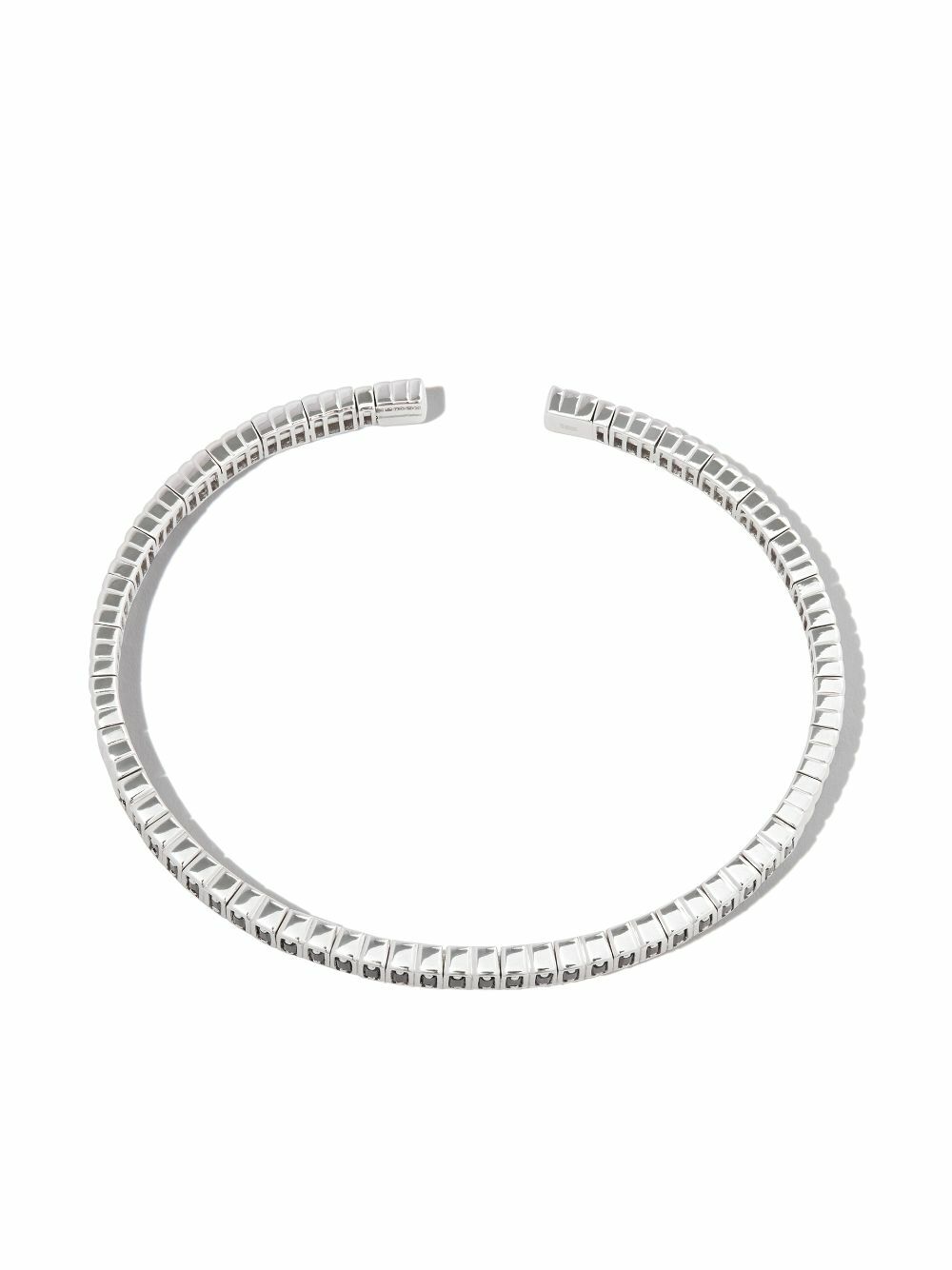 Suzanne Kalan 18K White Gold Sapphire Bangle