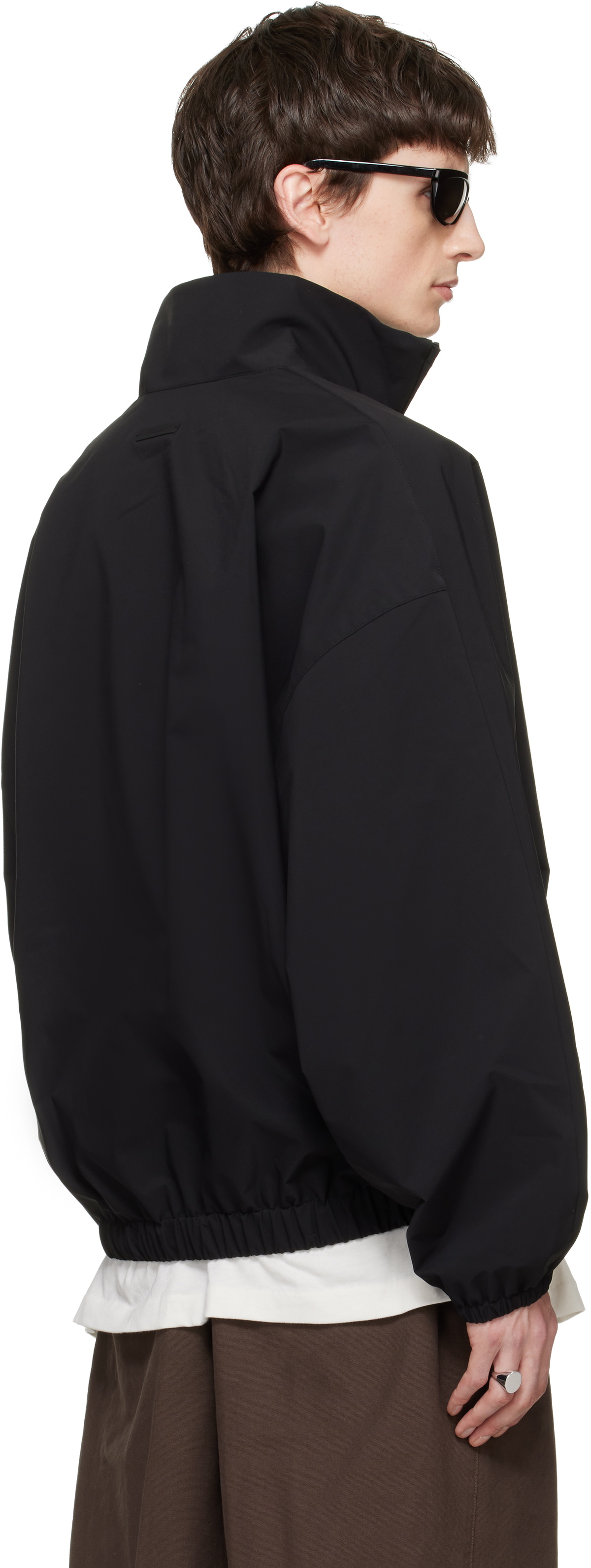 Fear of God ESSENTIALS Black Active Trace Half Zip Track Jacket