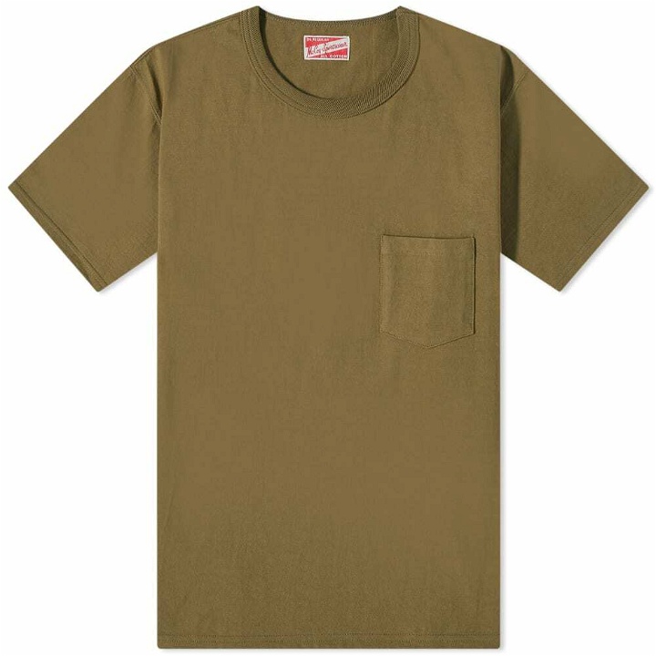 Photo: The Real McCoy's Men's The Real McCoys Joe McCoy Pocket T-Shirt in Olive