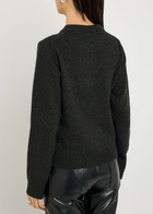 Ganni Logo-intarsia Wool-blend Jumper Black