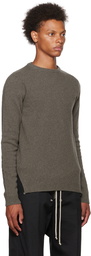 Rick Owens Gray Biker Sweater