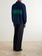 Aimé Leon Dore - Logo-Embroidered Cotton-Jersey Polo Sweater - Blue