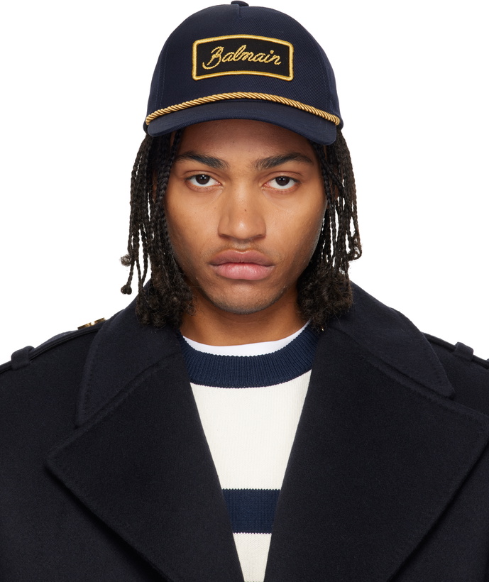 Photo: Balmain Navy Cotton Cord Cap