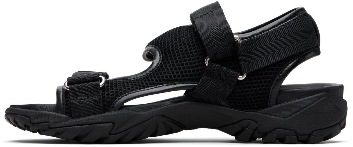 Maison Kitsuné Black Mesh Sandals